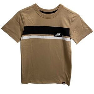 New Balance Brown T-shirt With Black & White Stripes